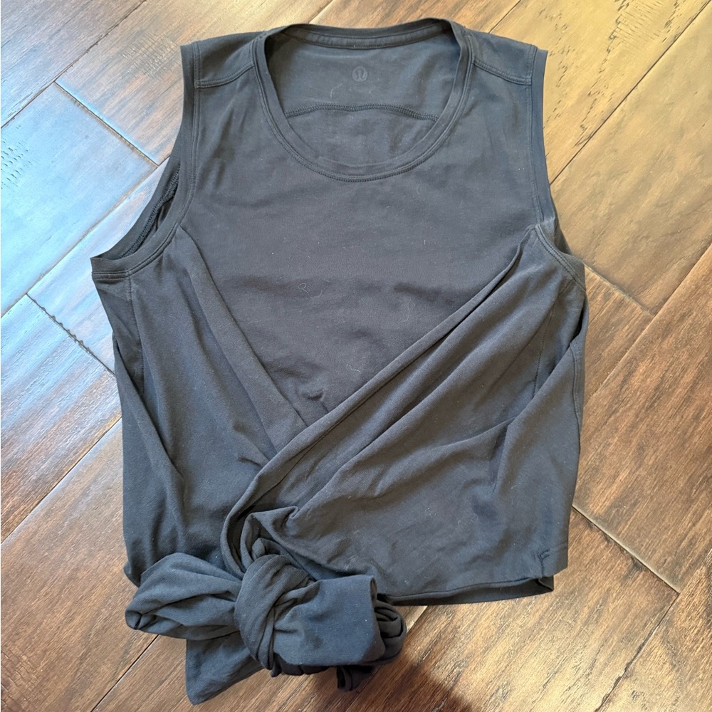 lululemon athletica Black Twist-Front Sleeveless Tank